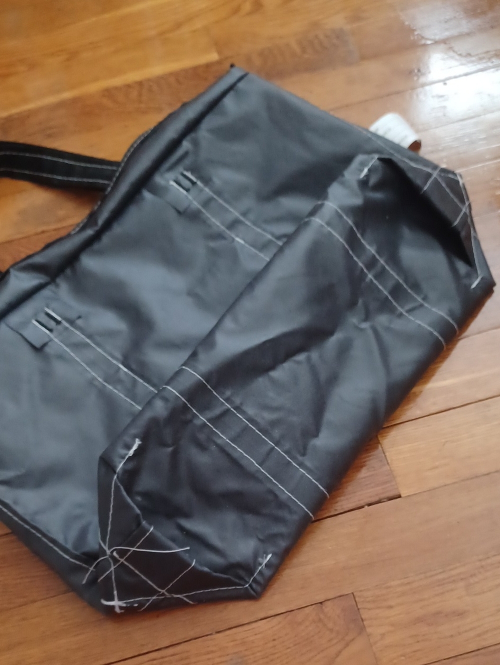 L.L. Bean Tote Bag Lightweight Boat Tote Black And Gray Medium Tote Bag W/ Zip - Picture 16 of 16